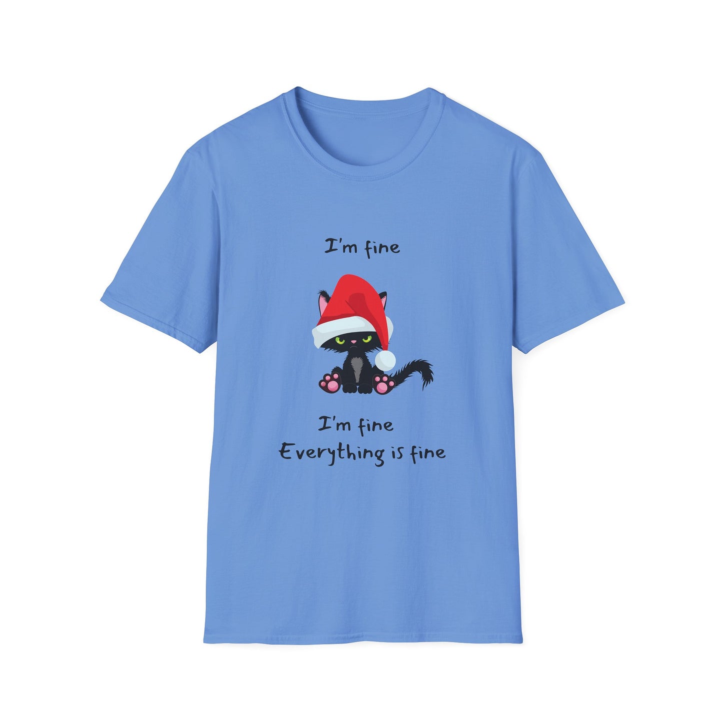 I'm Fine Christmas Cat Tee