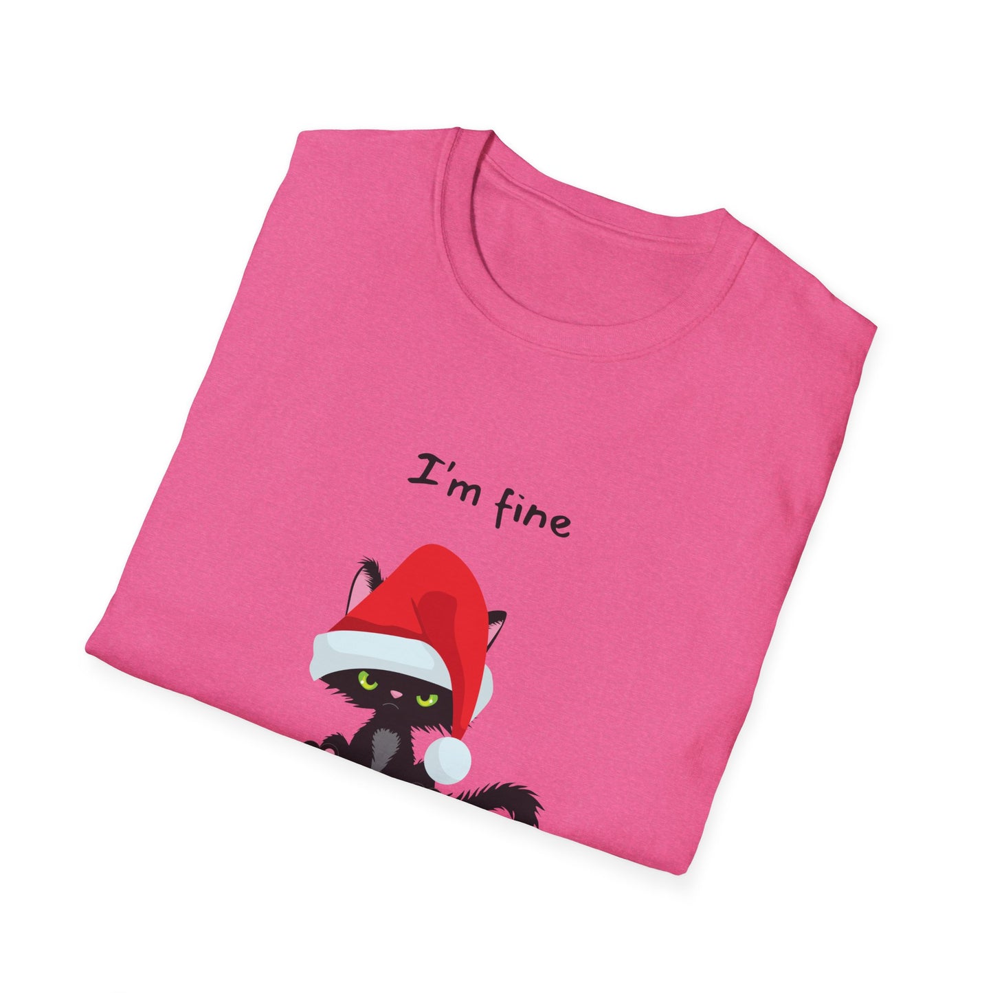 I'm Fine Christmas Cat Tee